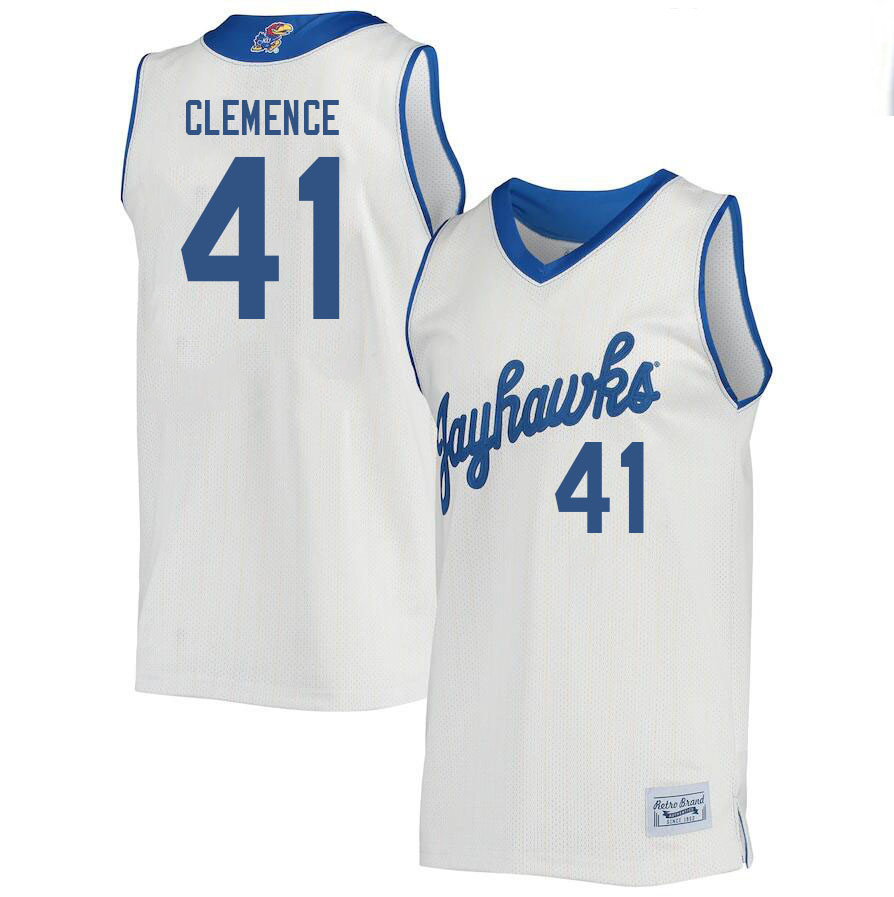 Men #41 Zach Clemence Kansas Jayhawks College Basketball Jerseys Stitched Sale-Retro - Click Image to Close